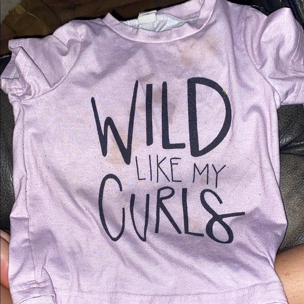 Wild Like My Curls Kids Shirt - Purple
